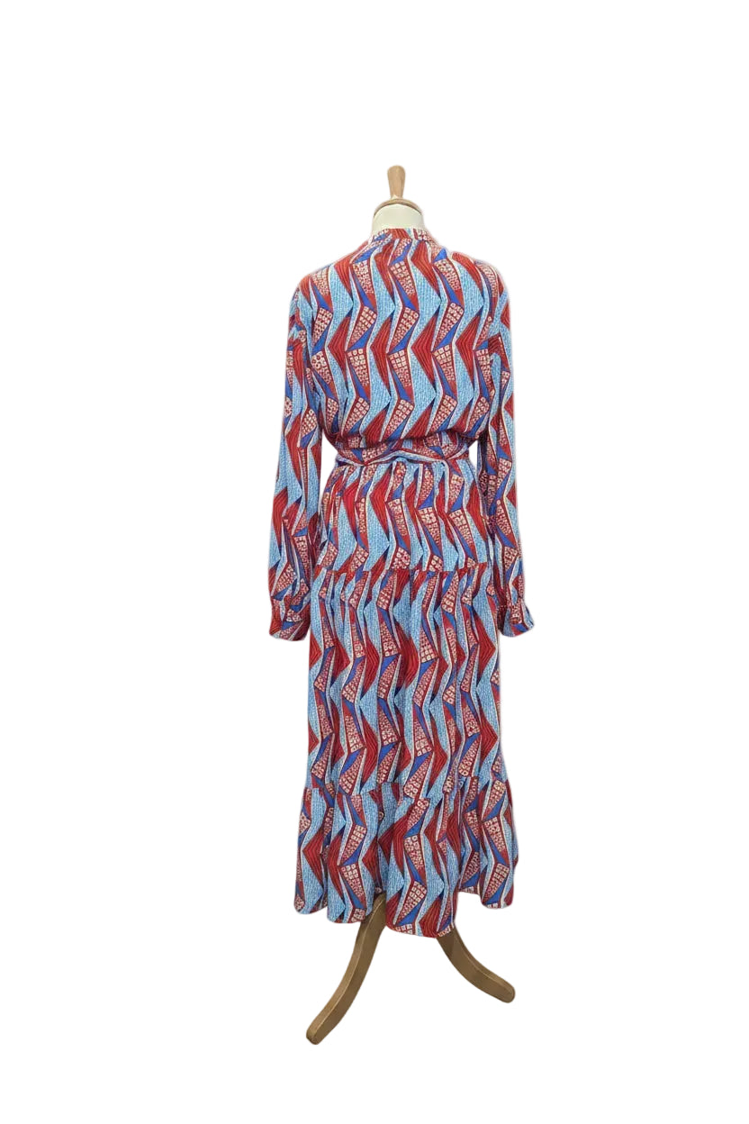 Robe longue à  motifs géométriques