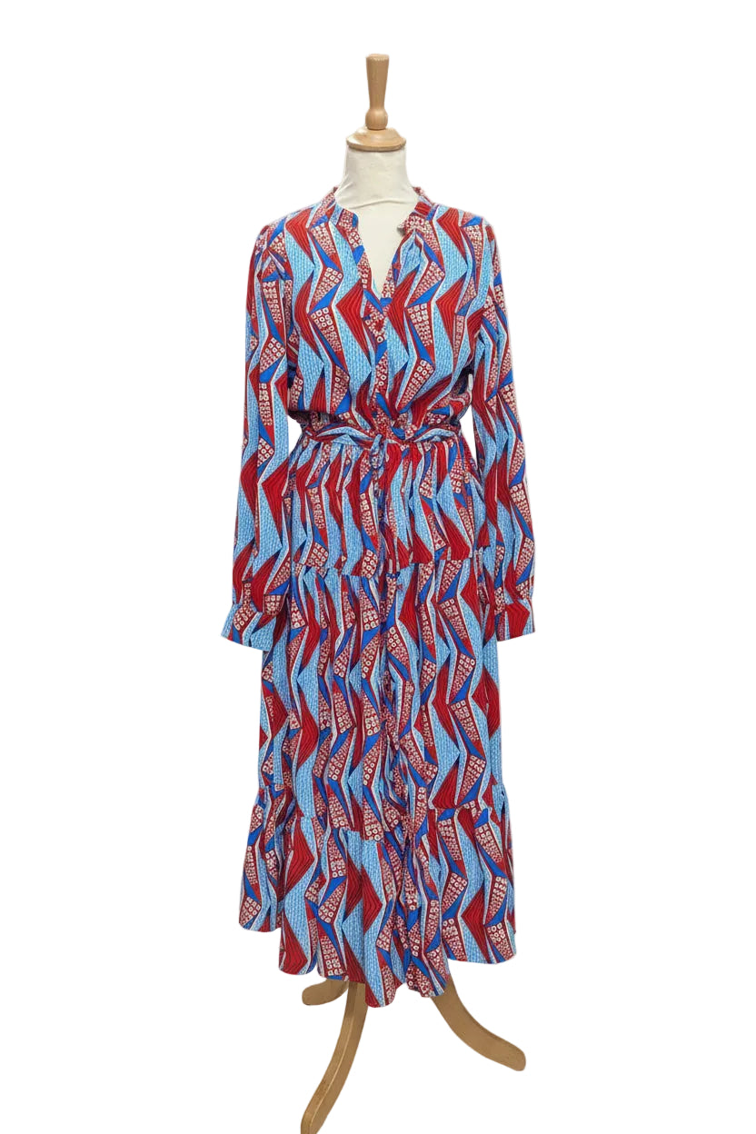 Robe longue à  motifs géométriques